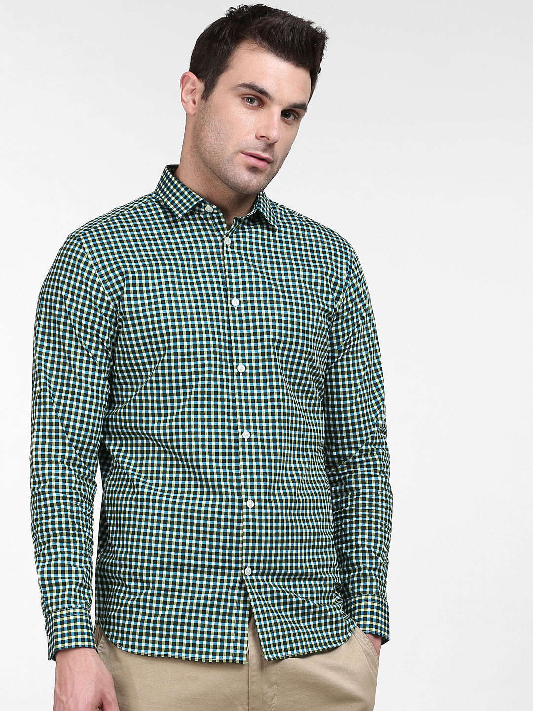 Blue Check Full Sleeves Shirt