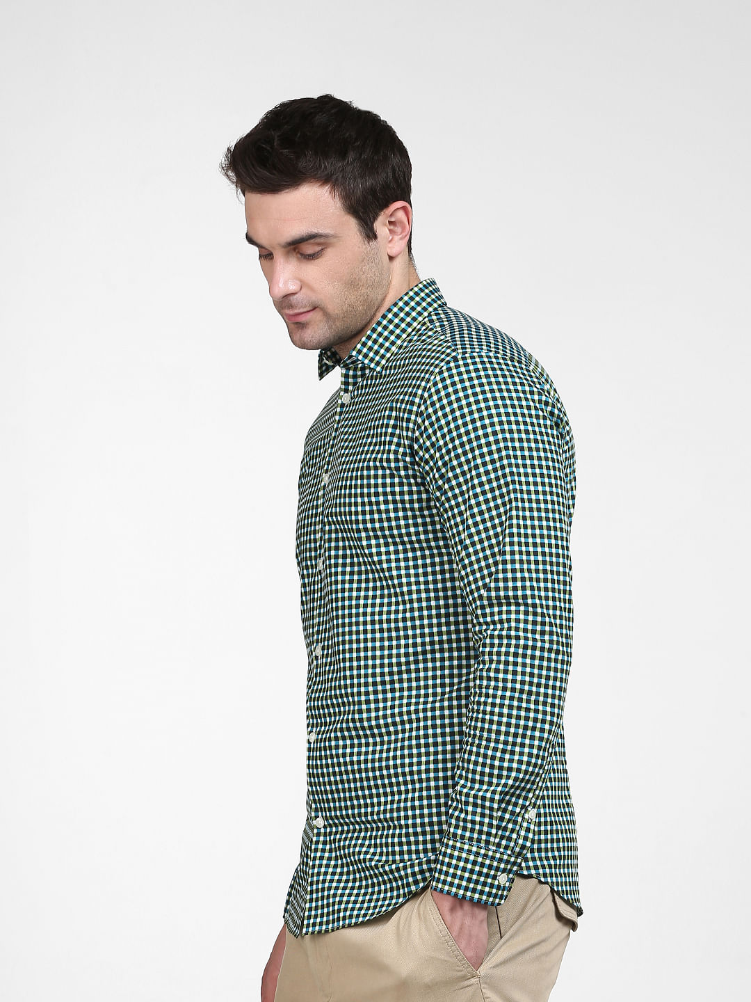 Blue Check Full Sleeves Shirt