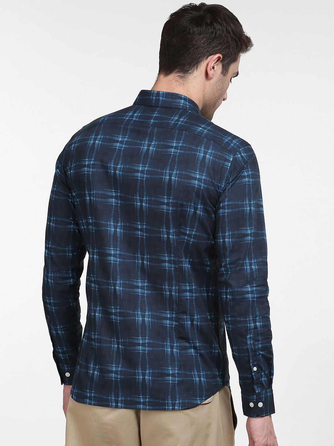 Blue Check Full Sleeves Shirt