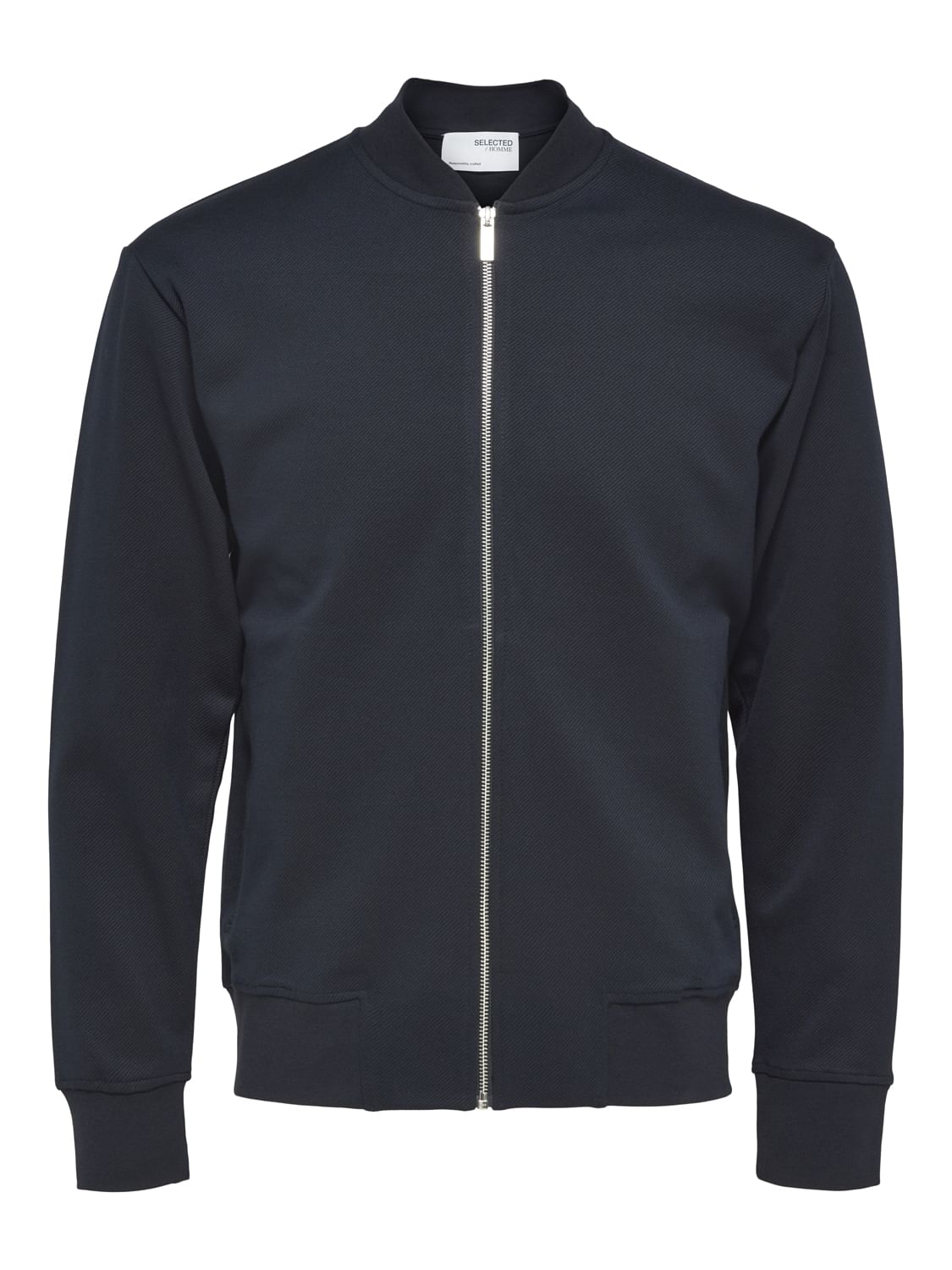 Dark Blue Sweat Bomber Jacket