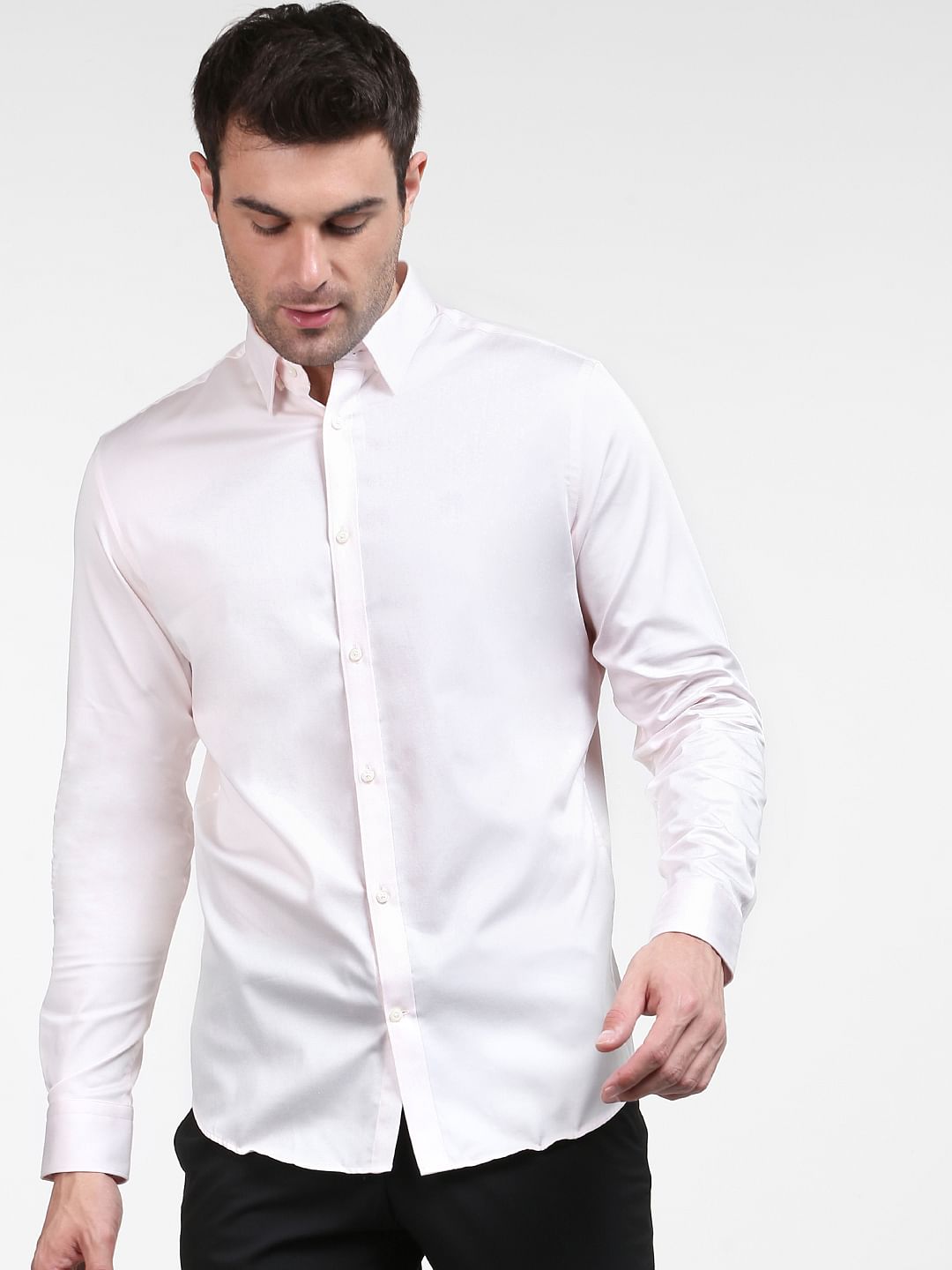 Light Pink Full Sleeves Shirt