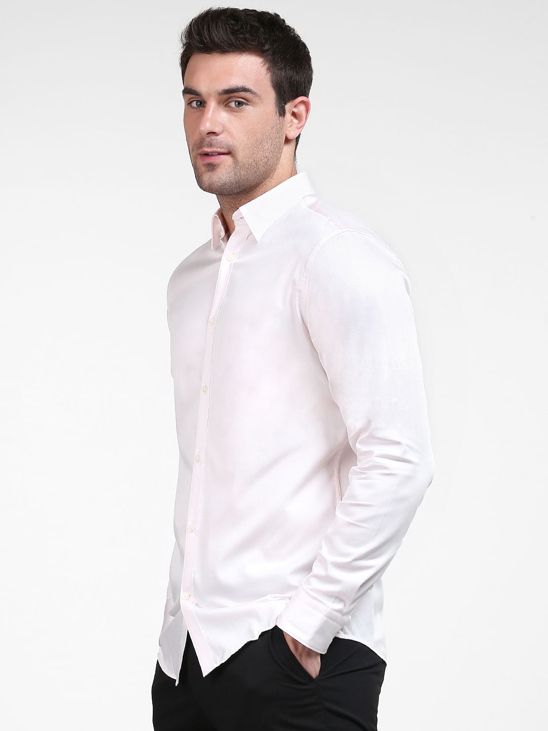 Light Pink Full Sleeves Shirt