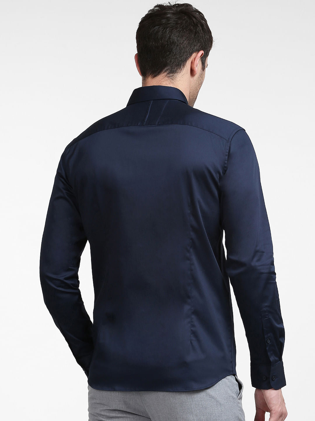 Navy Blue Full Sleeves Shirt