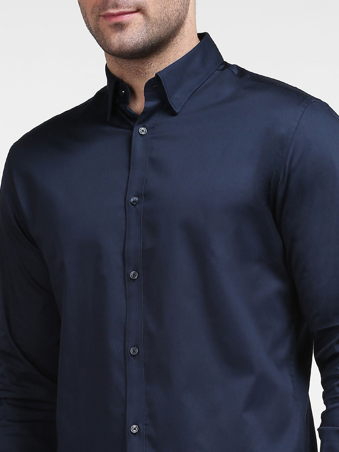 Navy Blue Full Sleeves Shirt