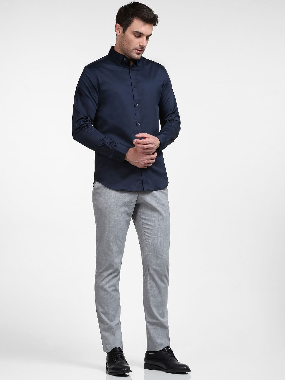 Navy Blue Full Sleeves Shirt