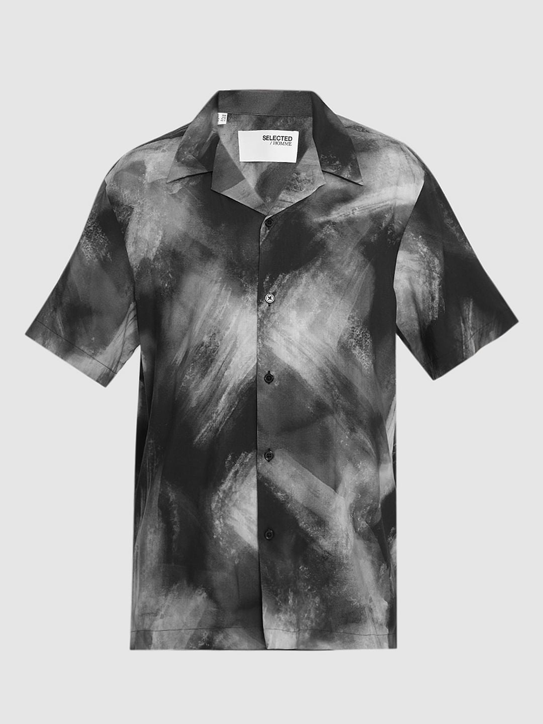 Black Printed Organic Cotton Shirt