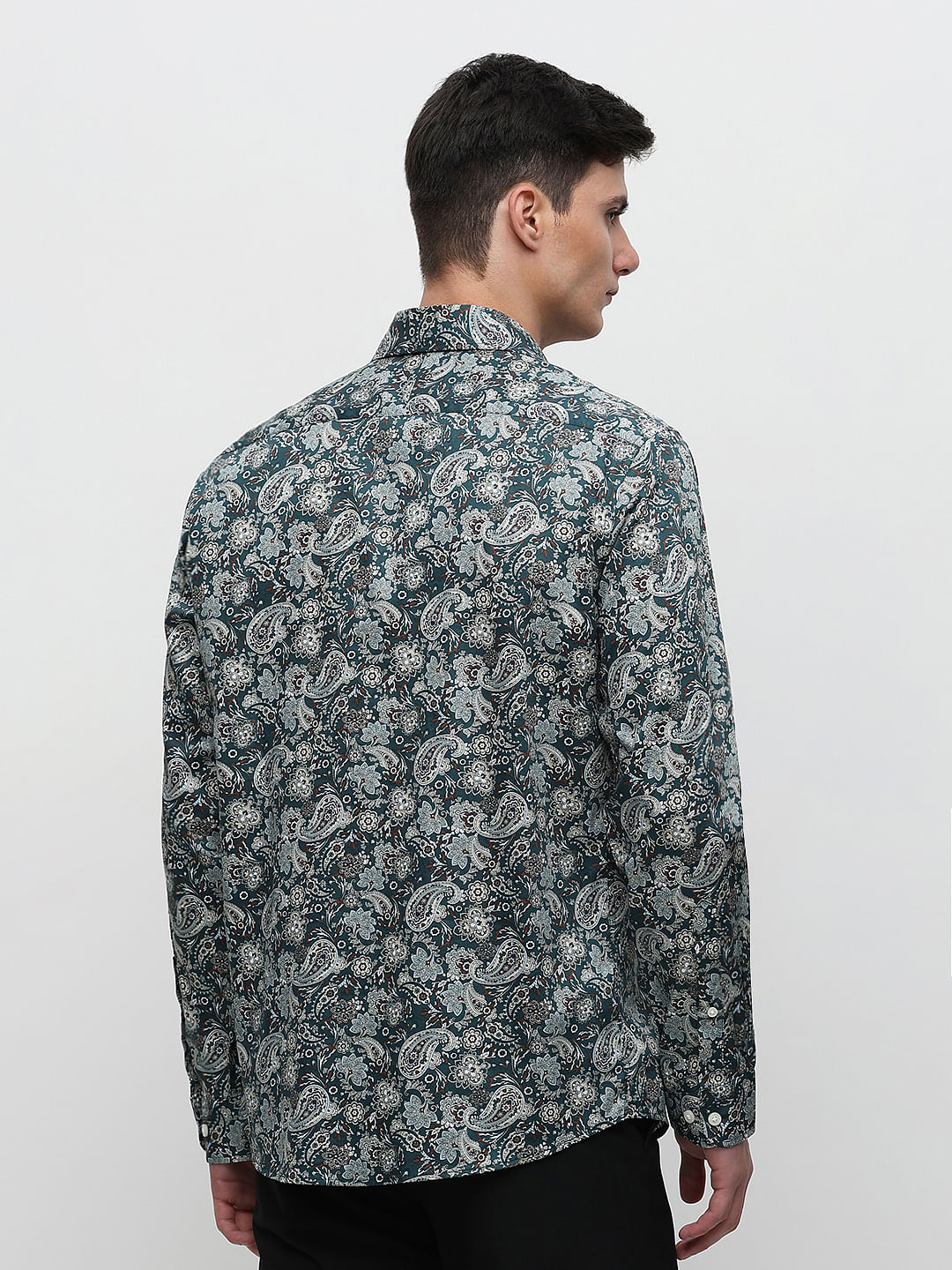 Green Abstract Print Shirt