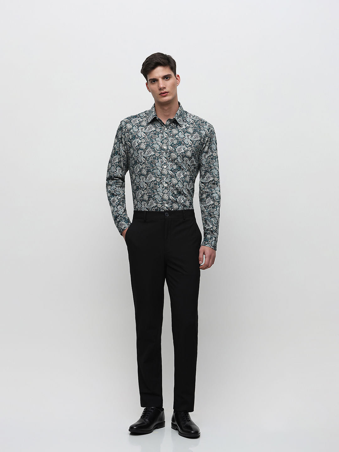 Green Abstract Print Shirt