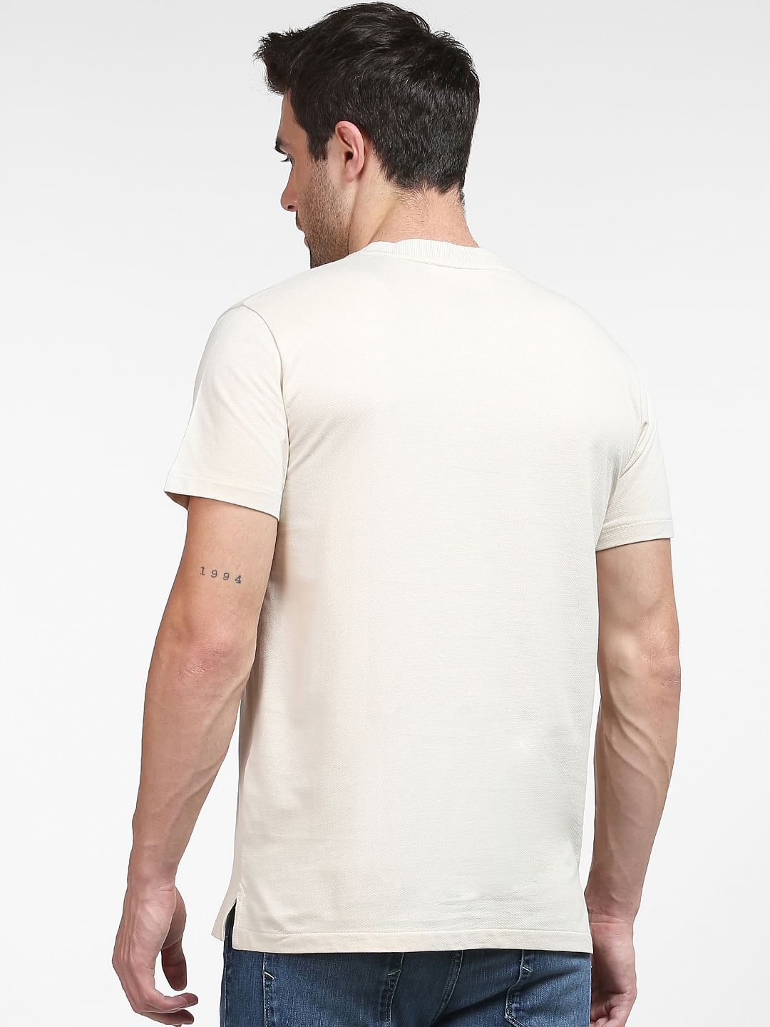 Beige Organic Cotton T-Shirt