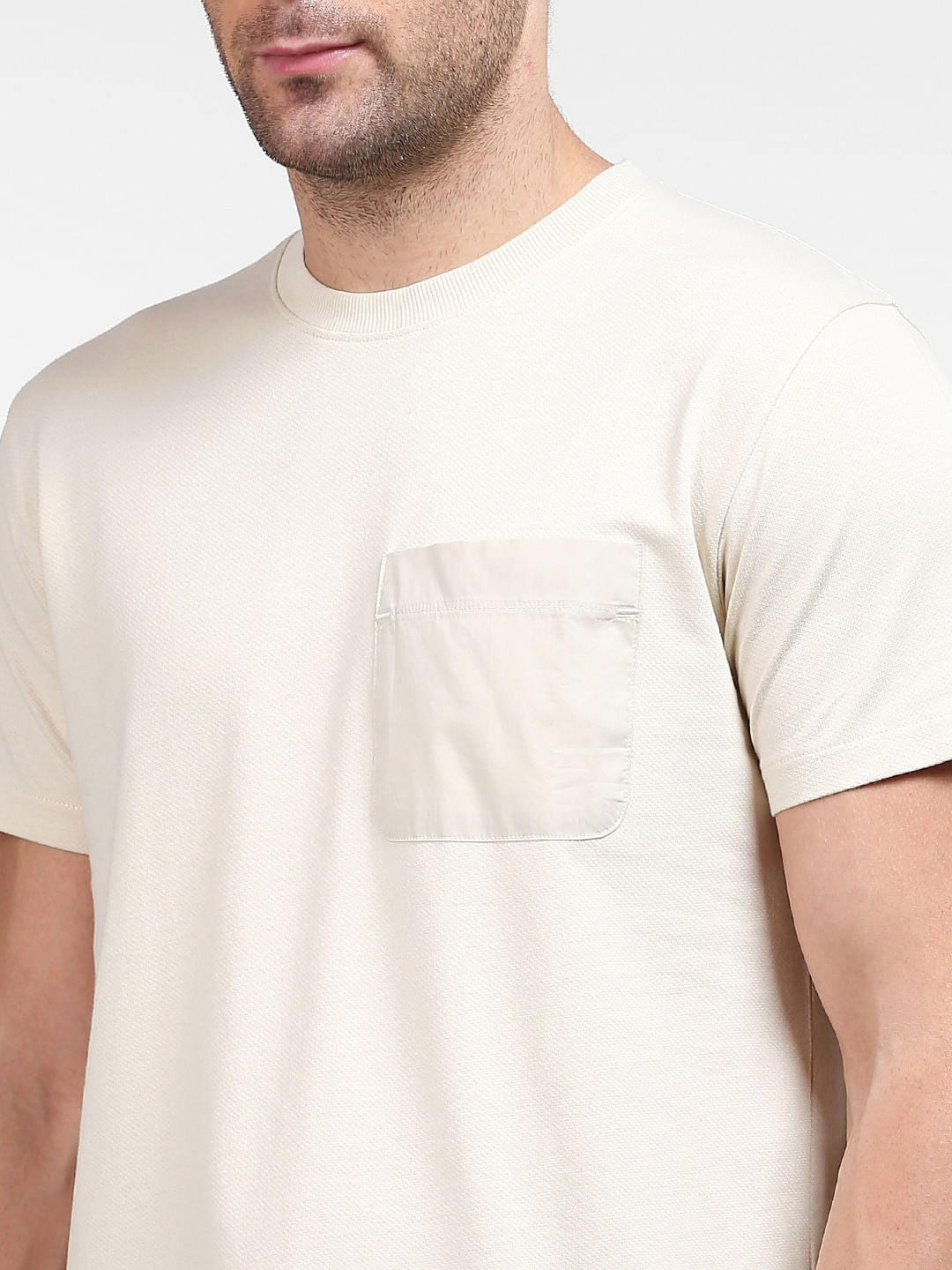 Beige Organic Cotton T-Shirt