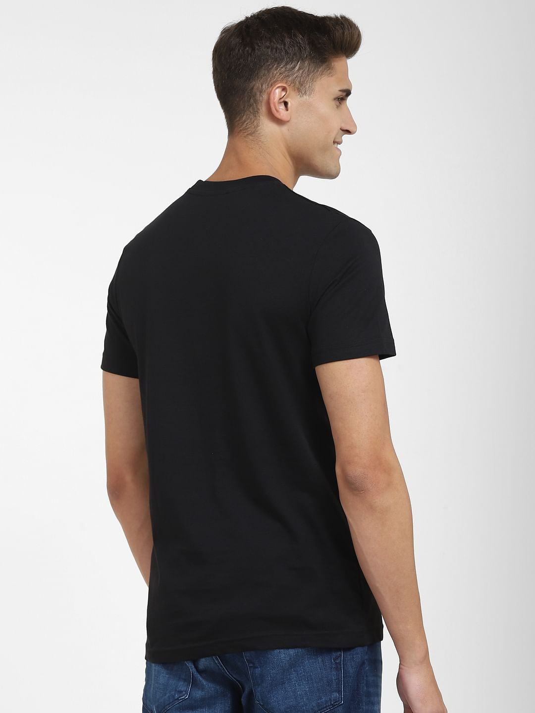 Black Printed Organic Cotton T-Shirt