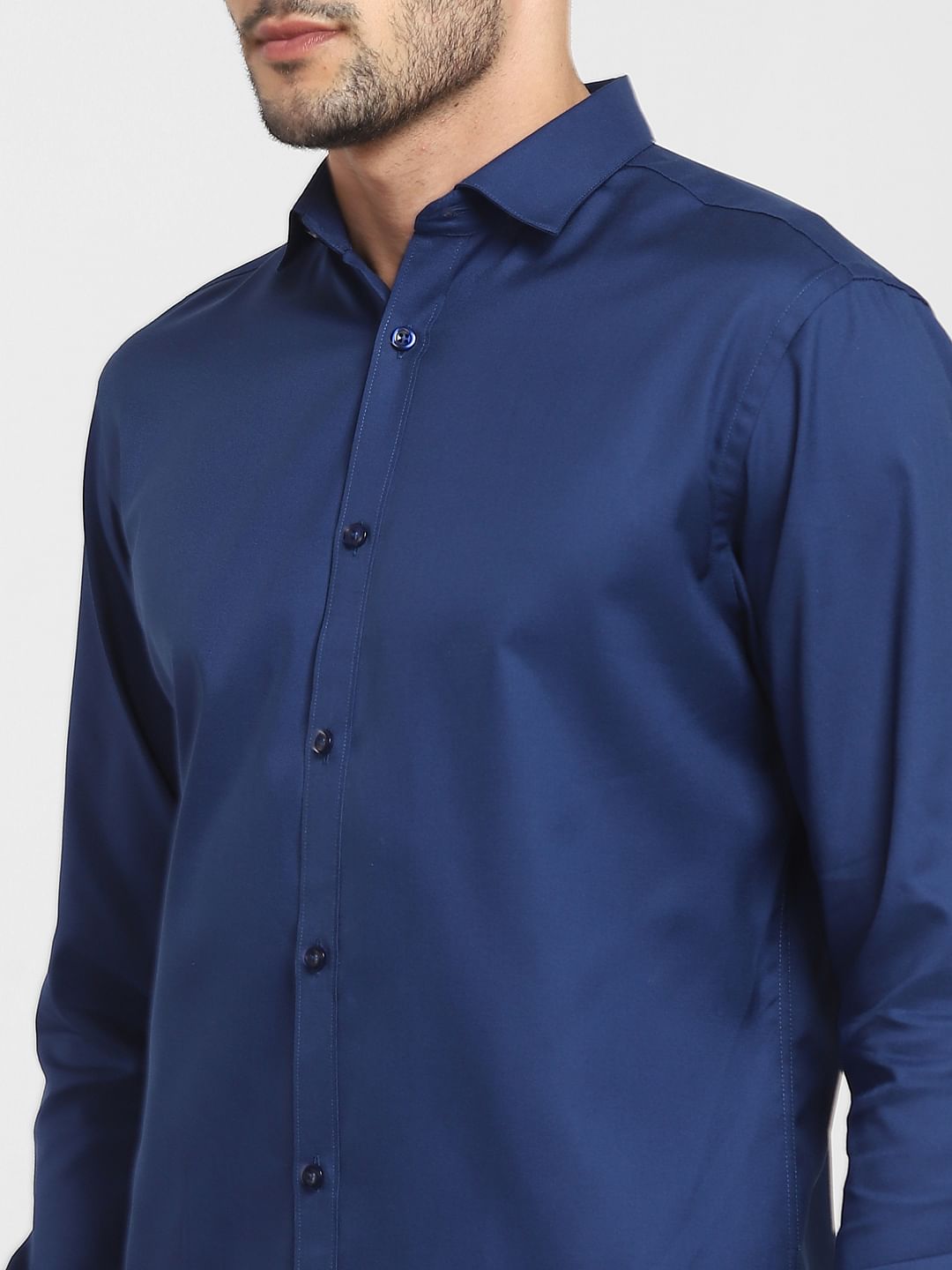 Blue Formal Full Sleeves Shirt
