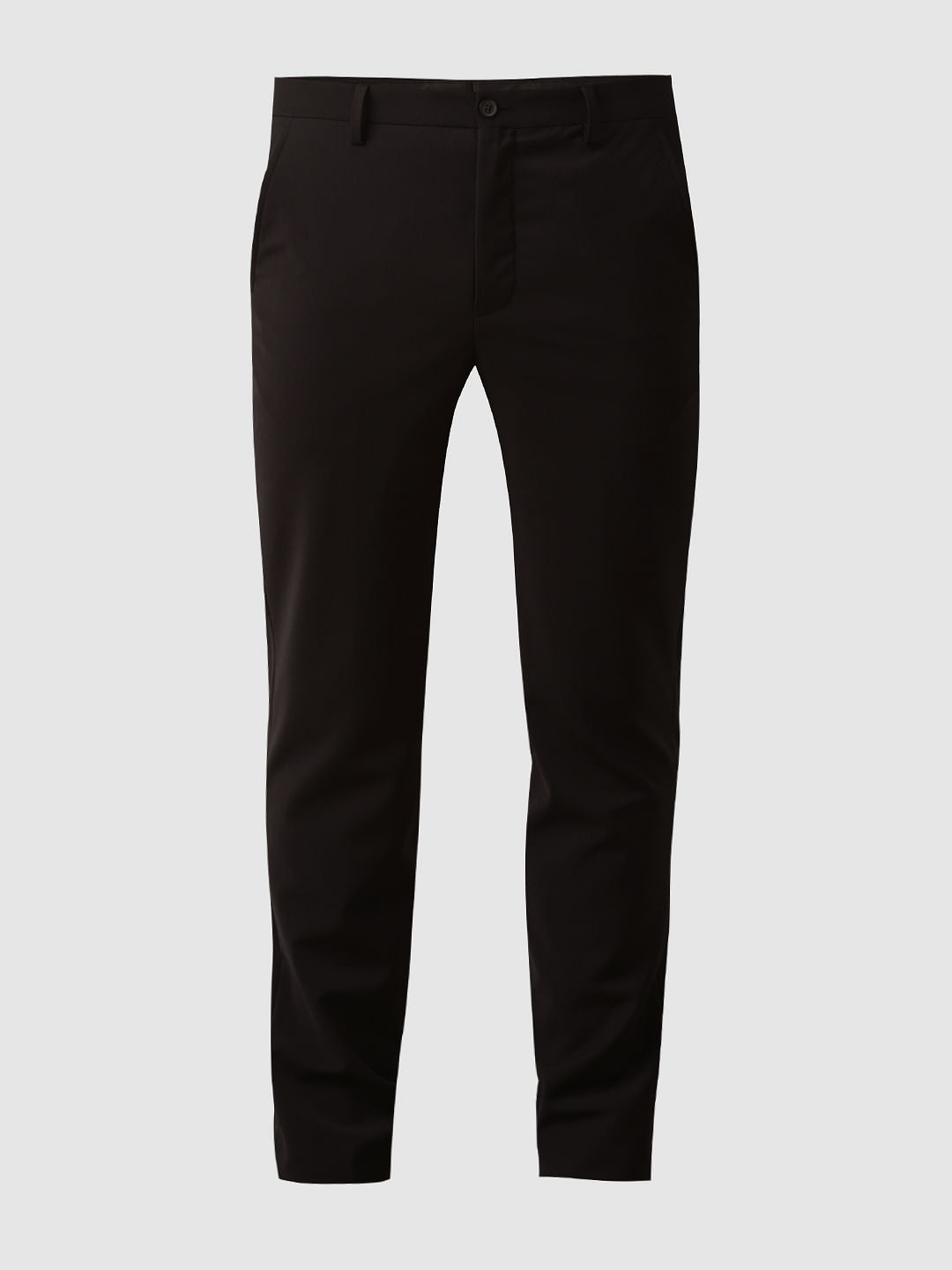 Black Mid Rise Suit-Set Trousers