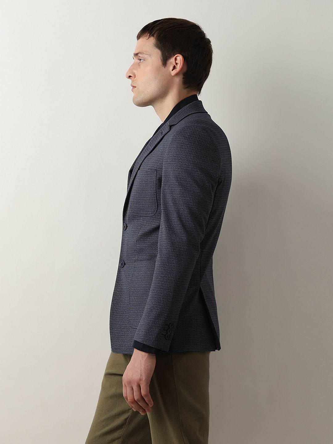 Navy Blue Structured Blazer