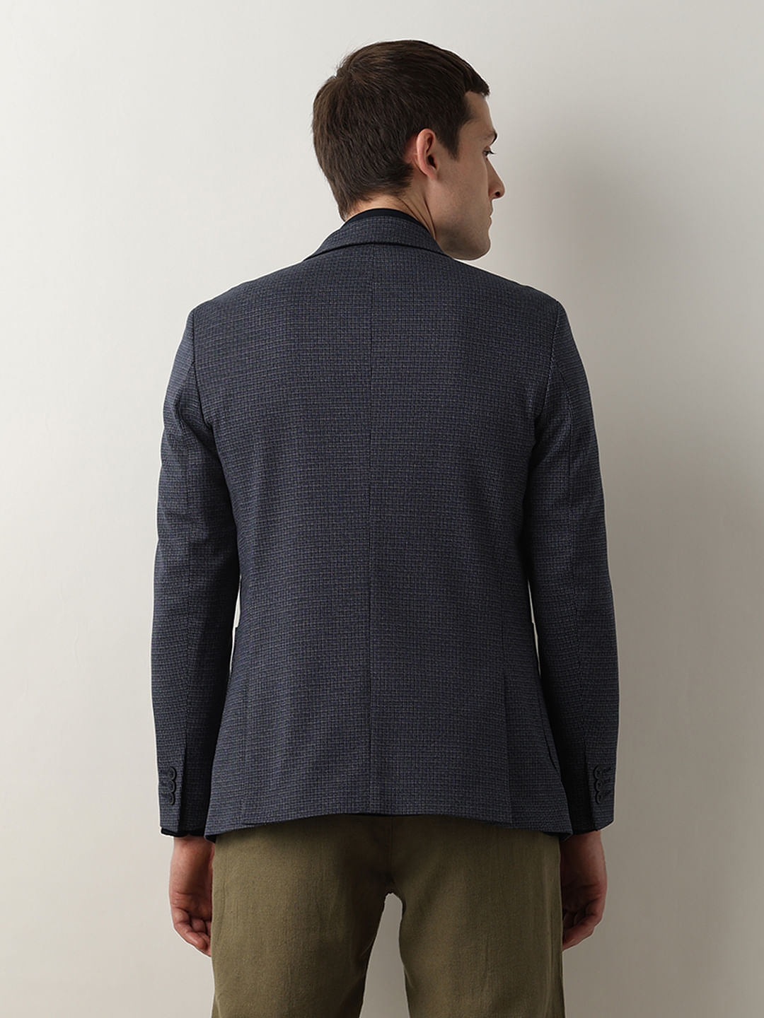 Navy Blue Structured Blazer