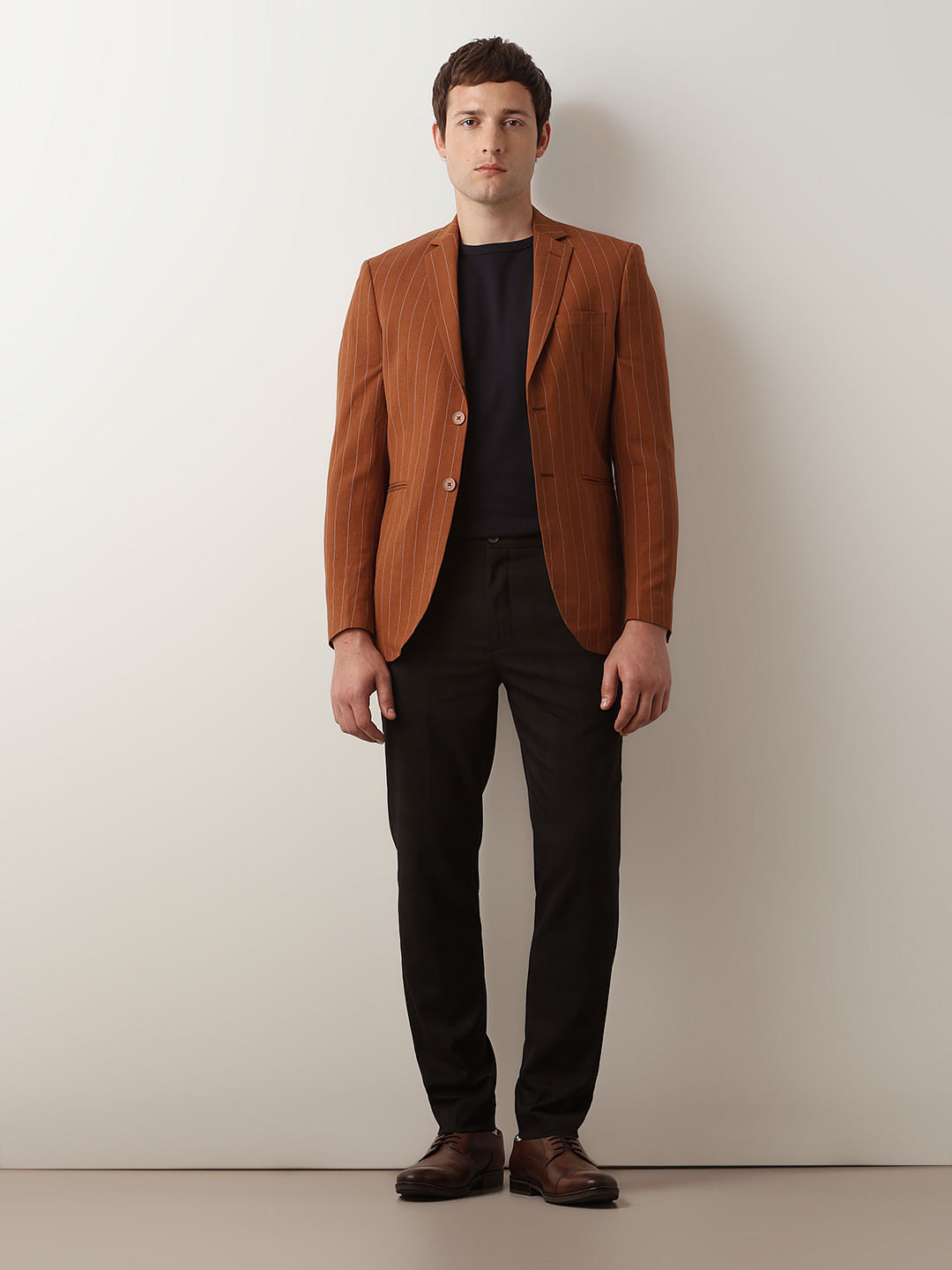 Maroon Check Slim Fit Trousers