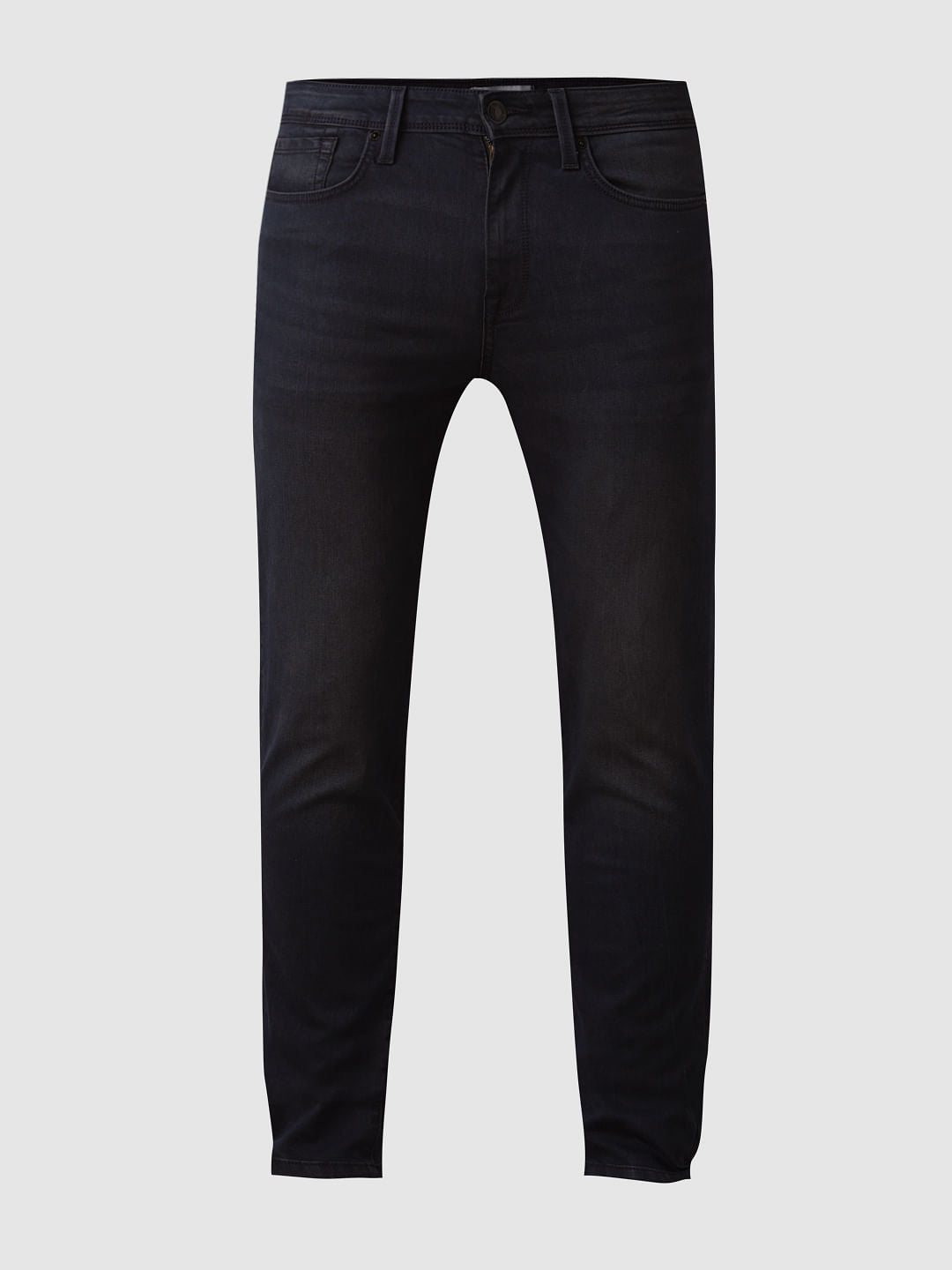 Dark Blue Mid Rise Slim Fit Jeans