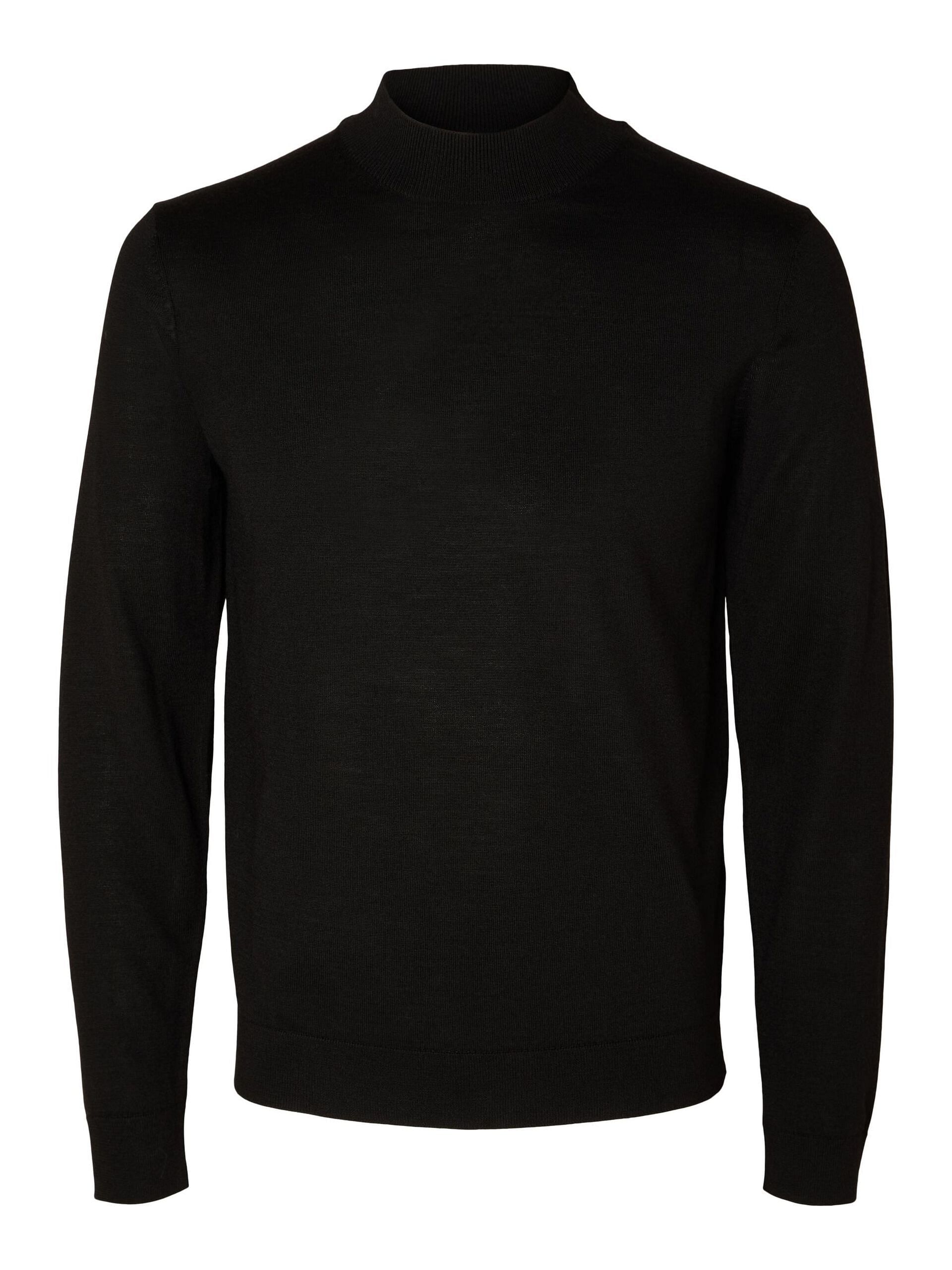 Black Merino Wool CoolMax Pullover