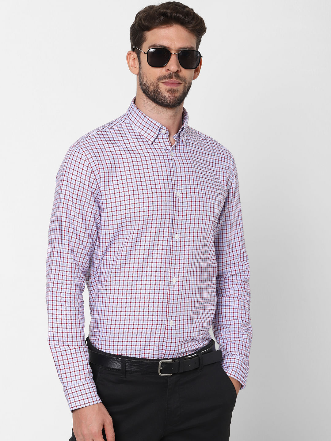 Red Check Full Sleeves Shirt