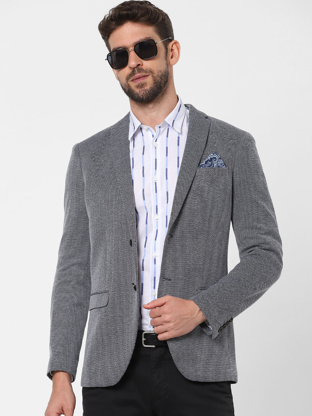 White Striped Full Sleeves Shirt