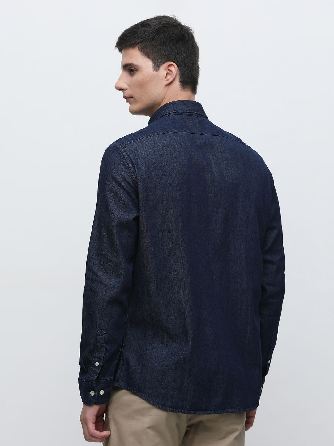 Dark Blue Oxford Denim Shirt