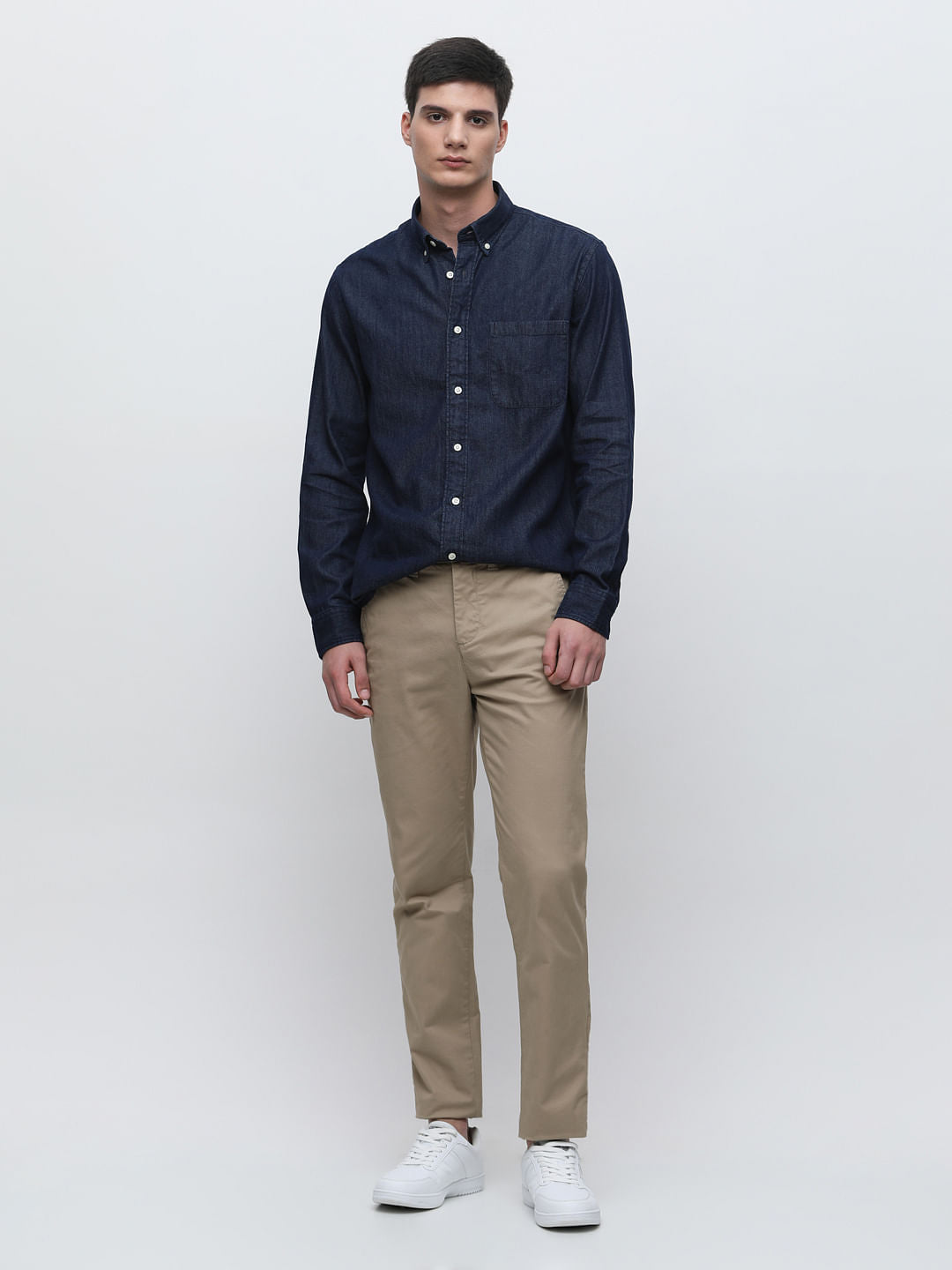 Dark Blue Oxford Denim Shirt