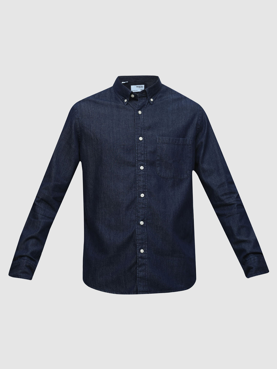 Dark Blue Oxford Denim Shirt
