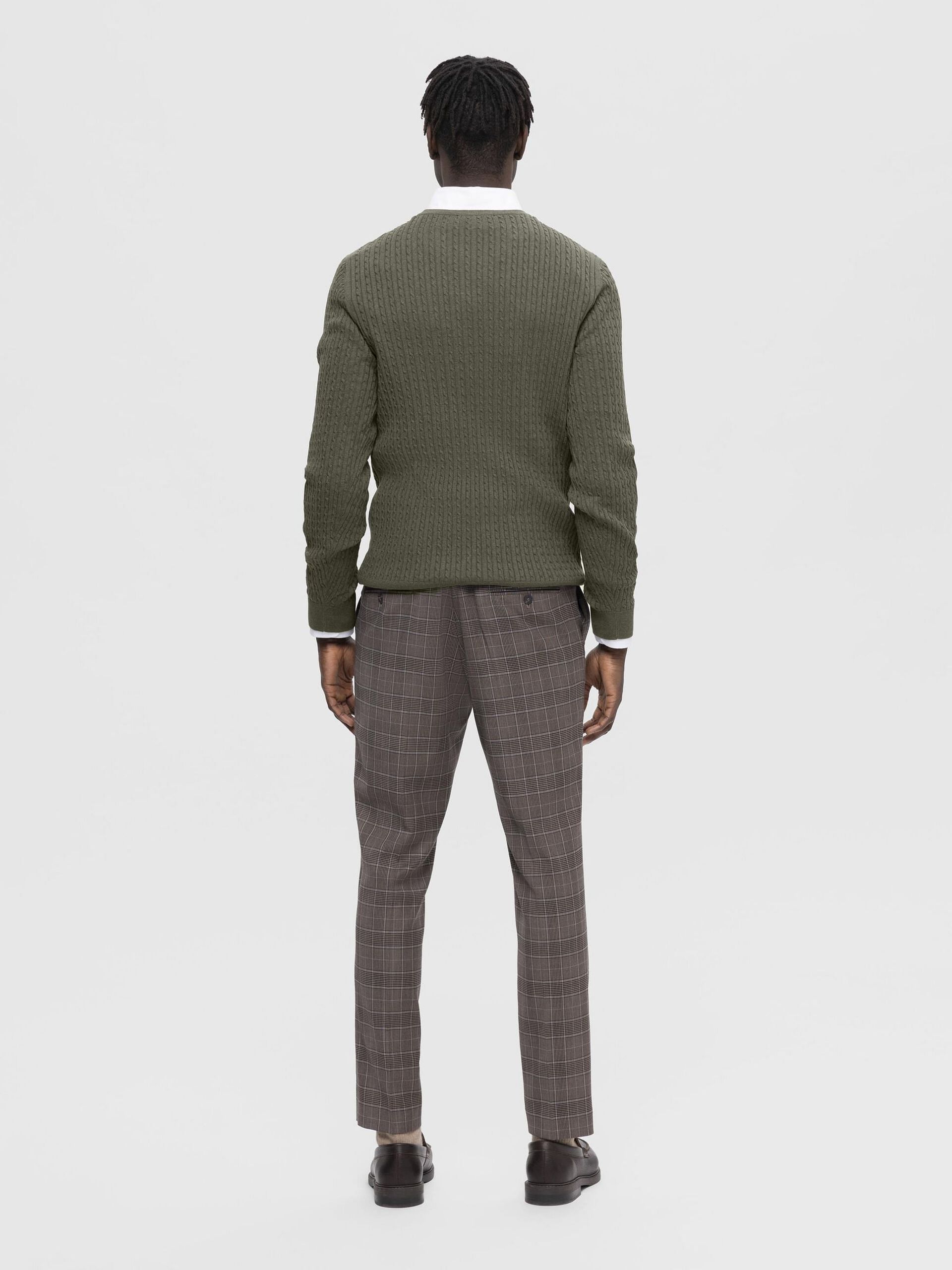 Green Cable Knit Pullover