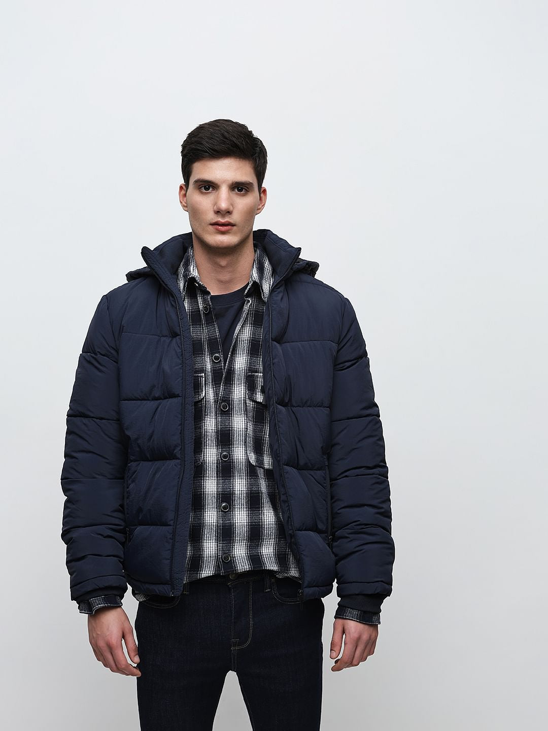 Dark Navy Flannel Overshirt