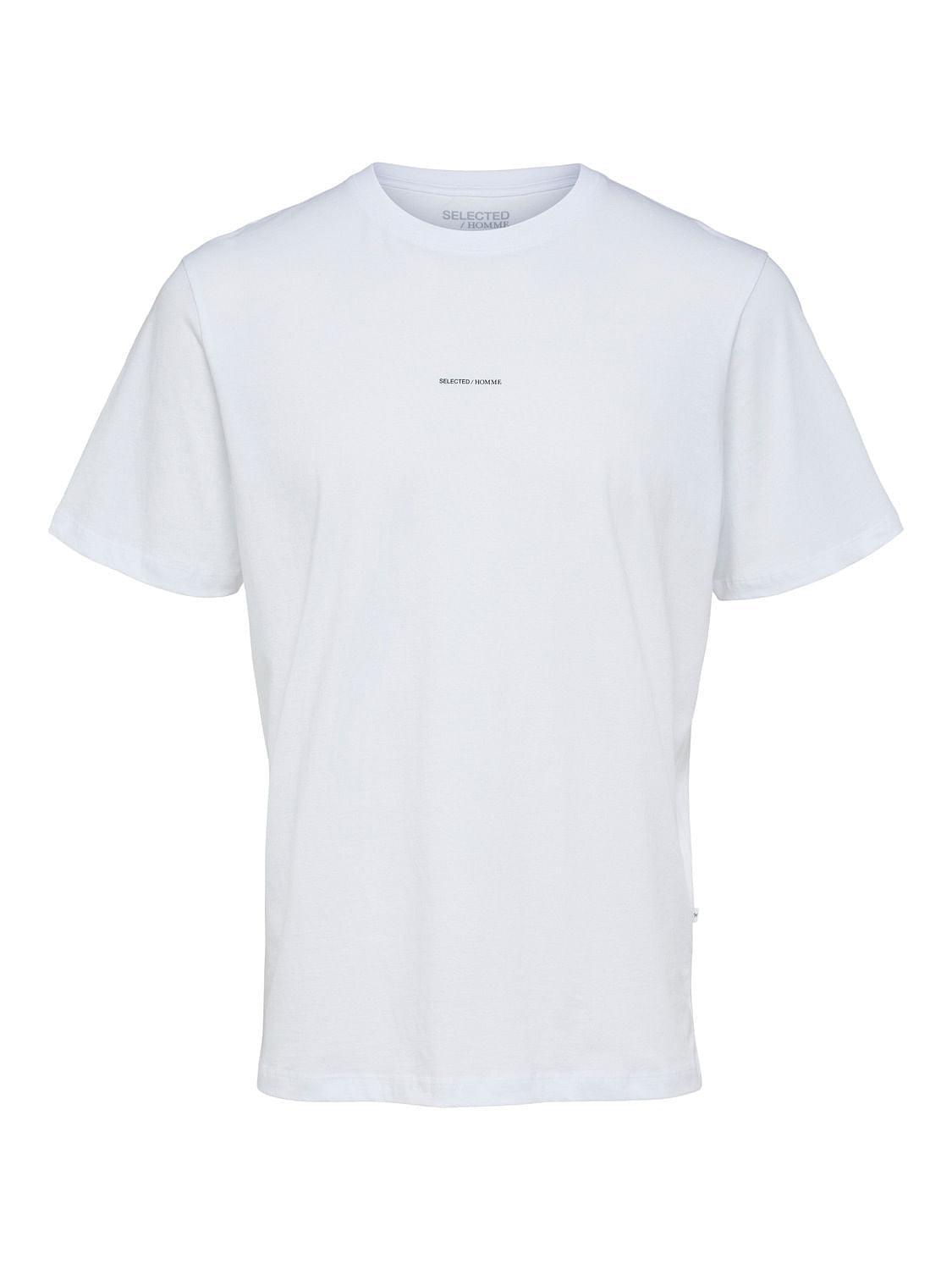 White Logo Print Crew Neck T-shirt