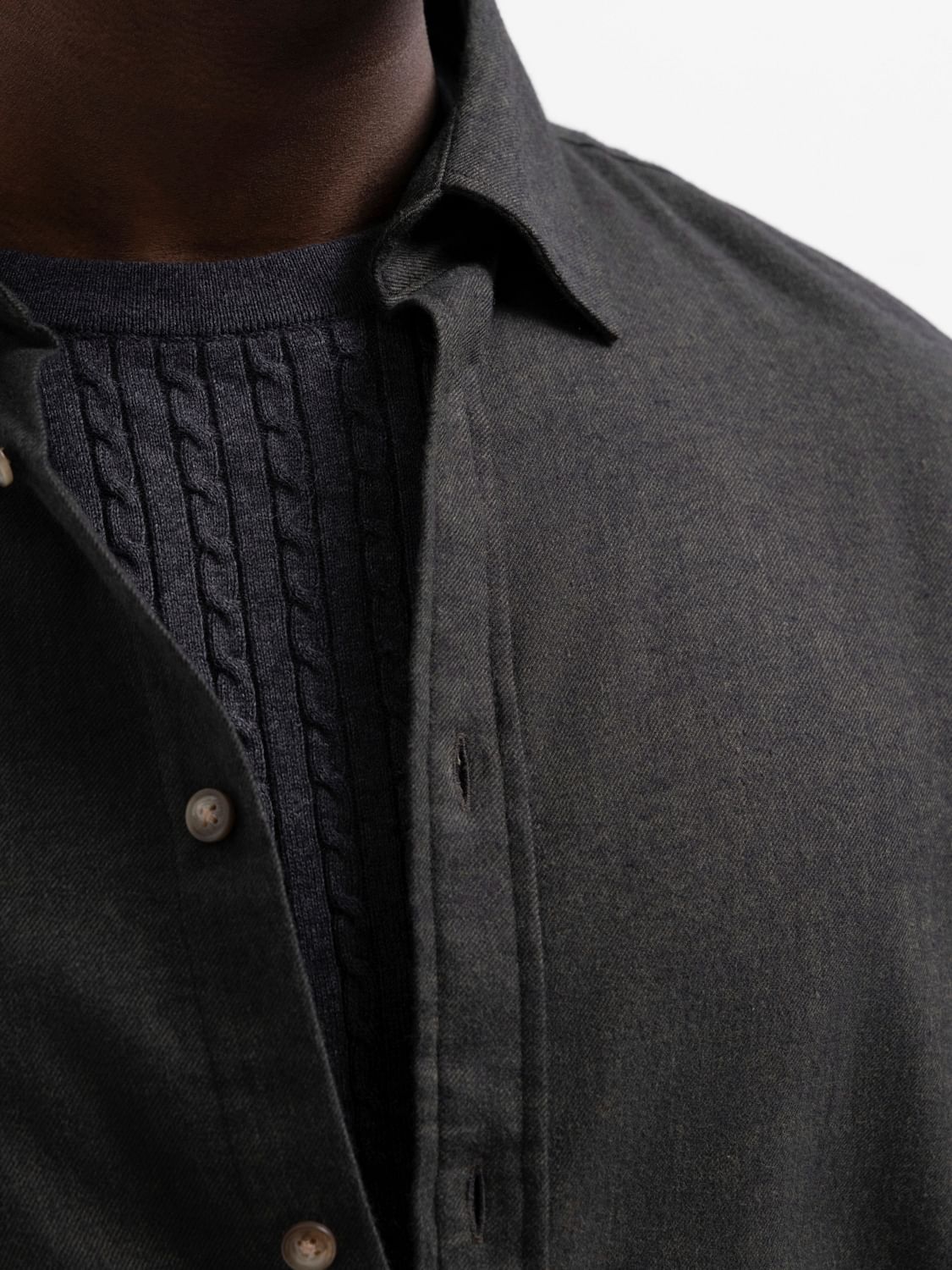 Dark Green Flannel Full Sleeves Shirt