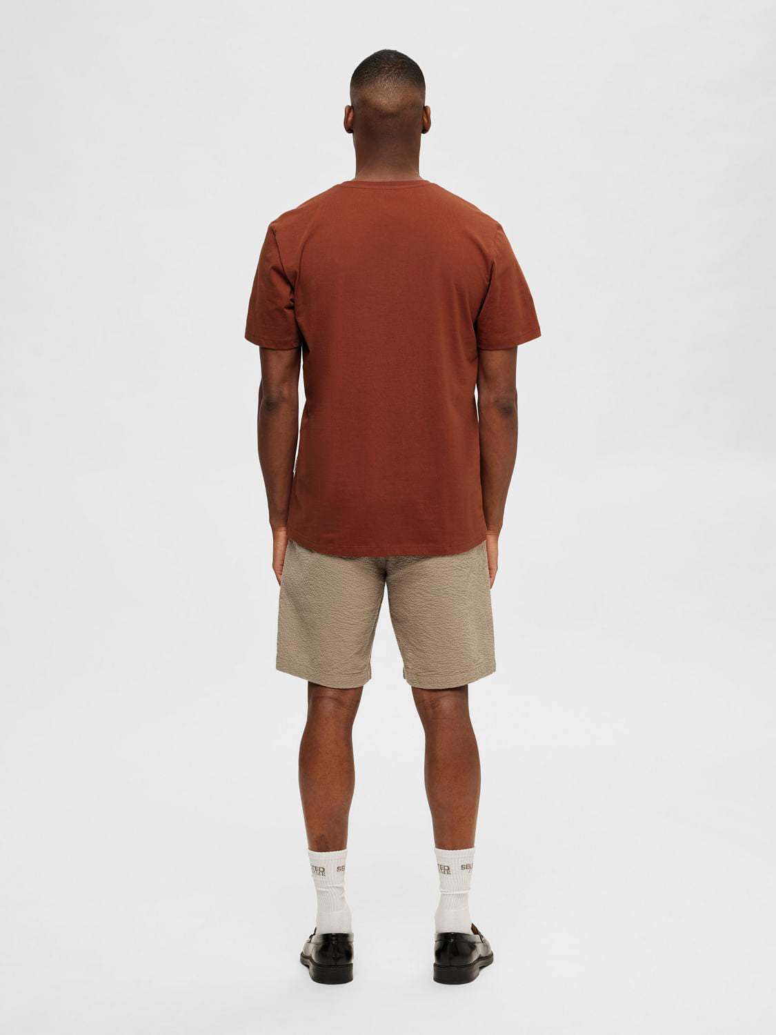 Rust Brown Crew Neck T-shirt
