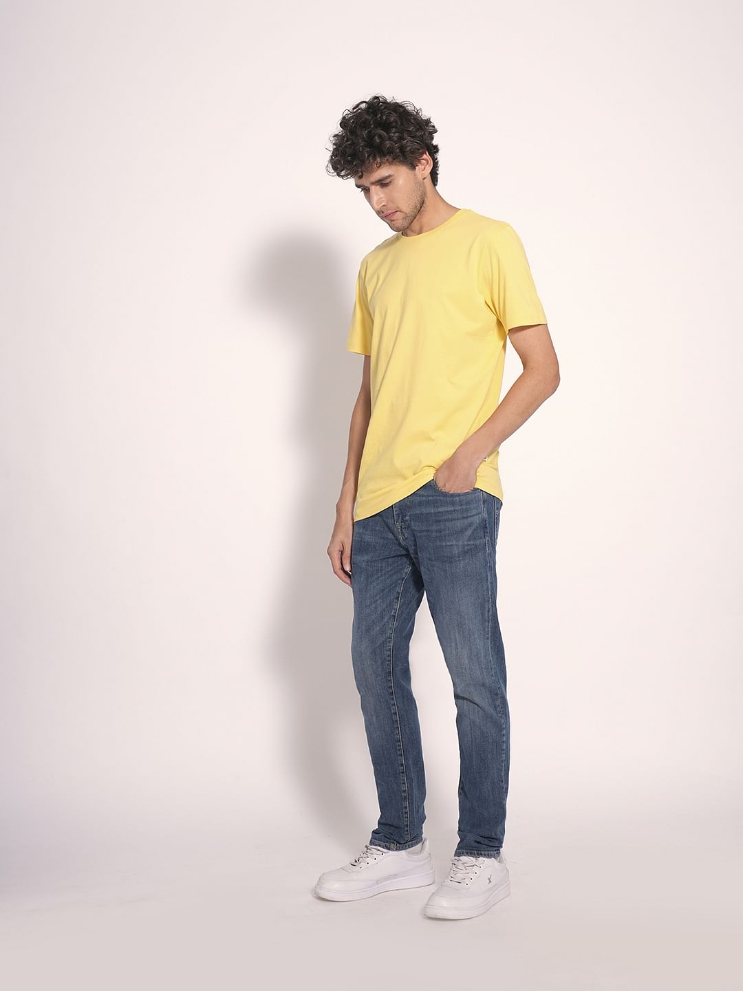 Yellow Red Organic Cotton T-Shirt