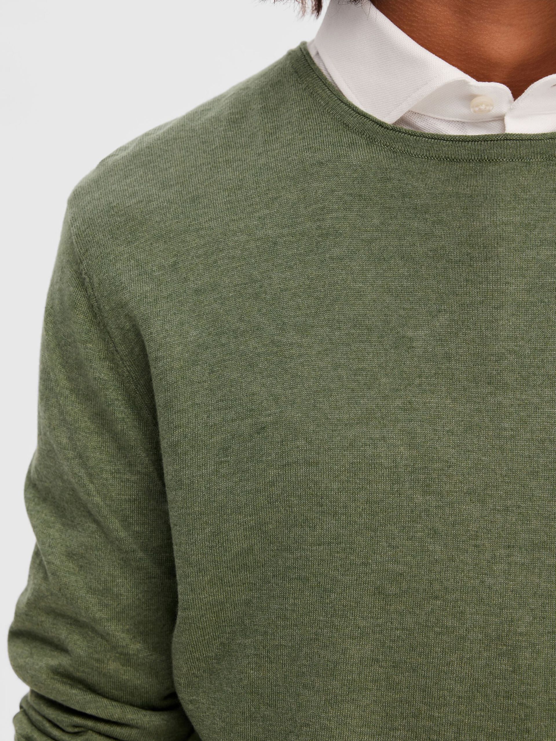 Green Crew Neck Pullover