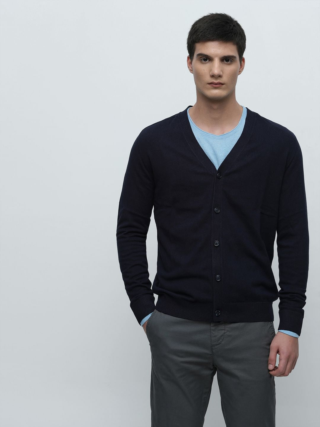 Light Blue Crew Neck Pullover