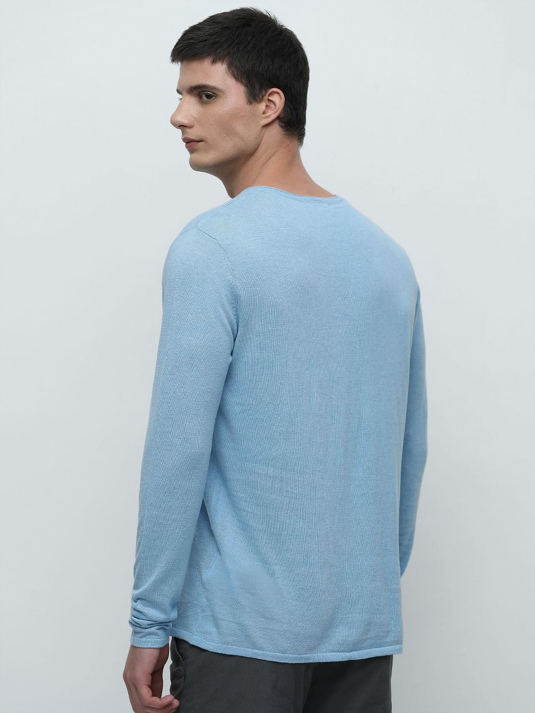 Light Blue Crew Neck Pullover