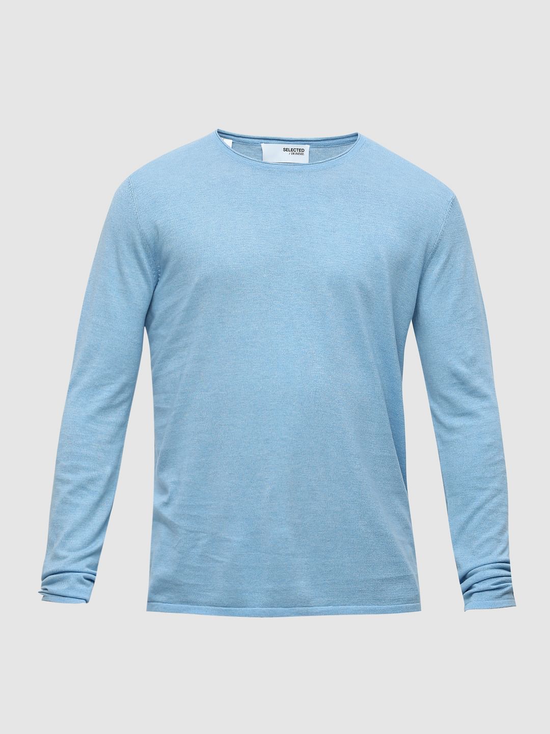 Light Blue Crew Neck Pullover