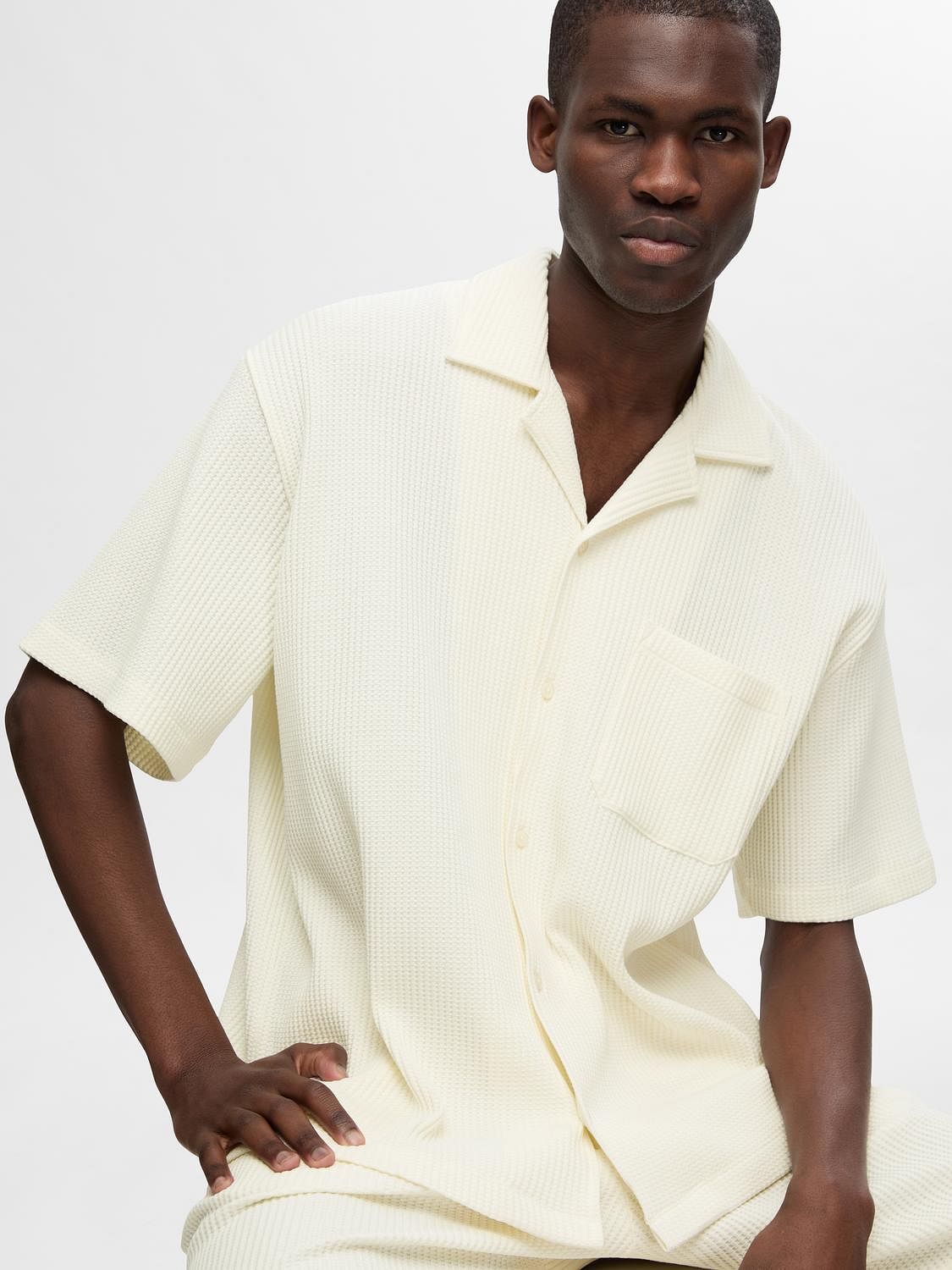 Off-White Cuban Collar Co-ord Set Shirt