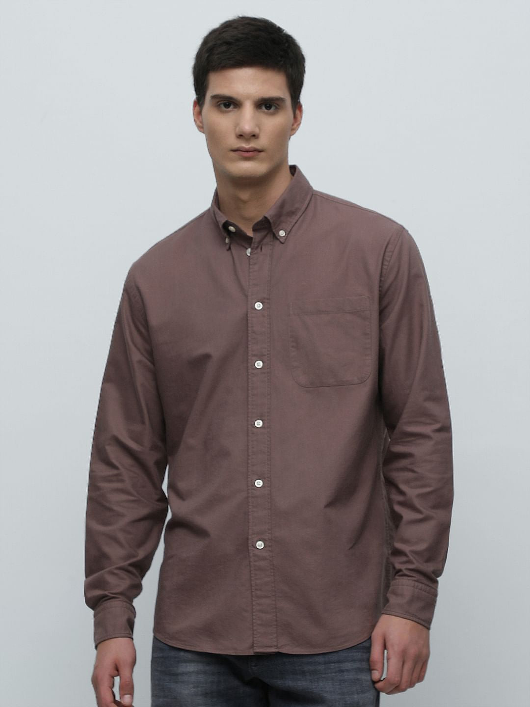 Brown Oxford Shirt