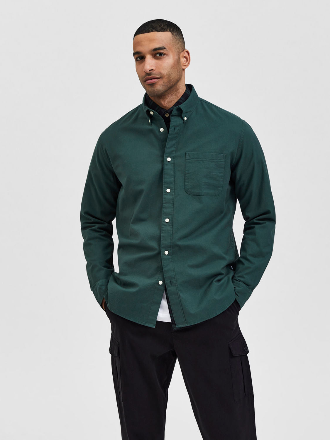 Green Oxford Flex Shirt