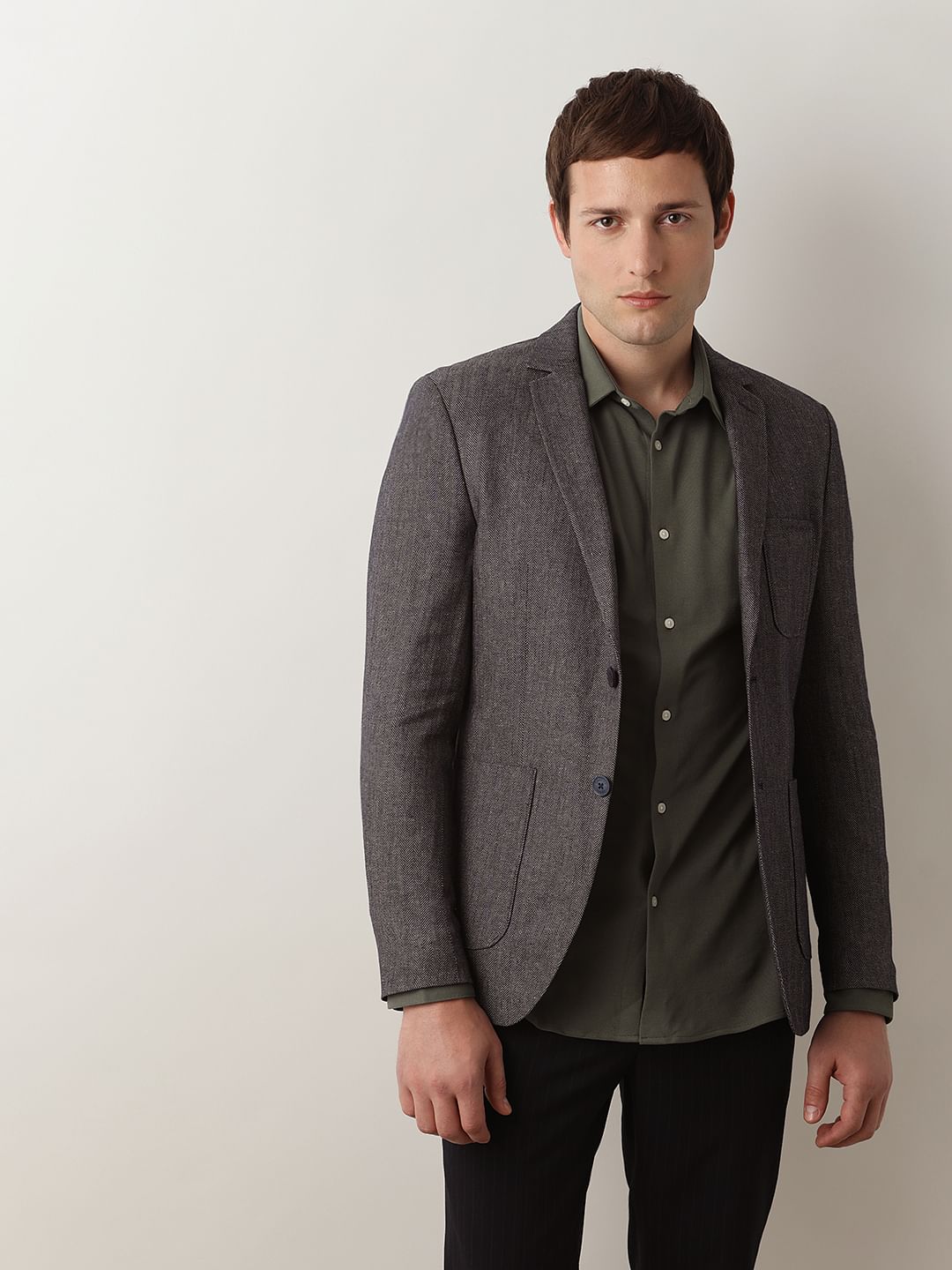 Green Cotton Knitted Shirt