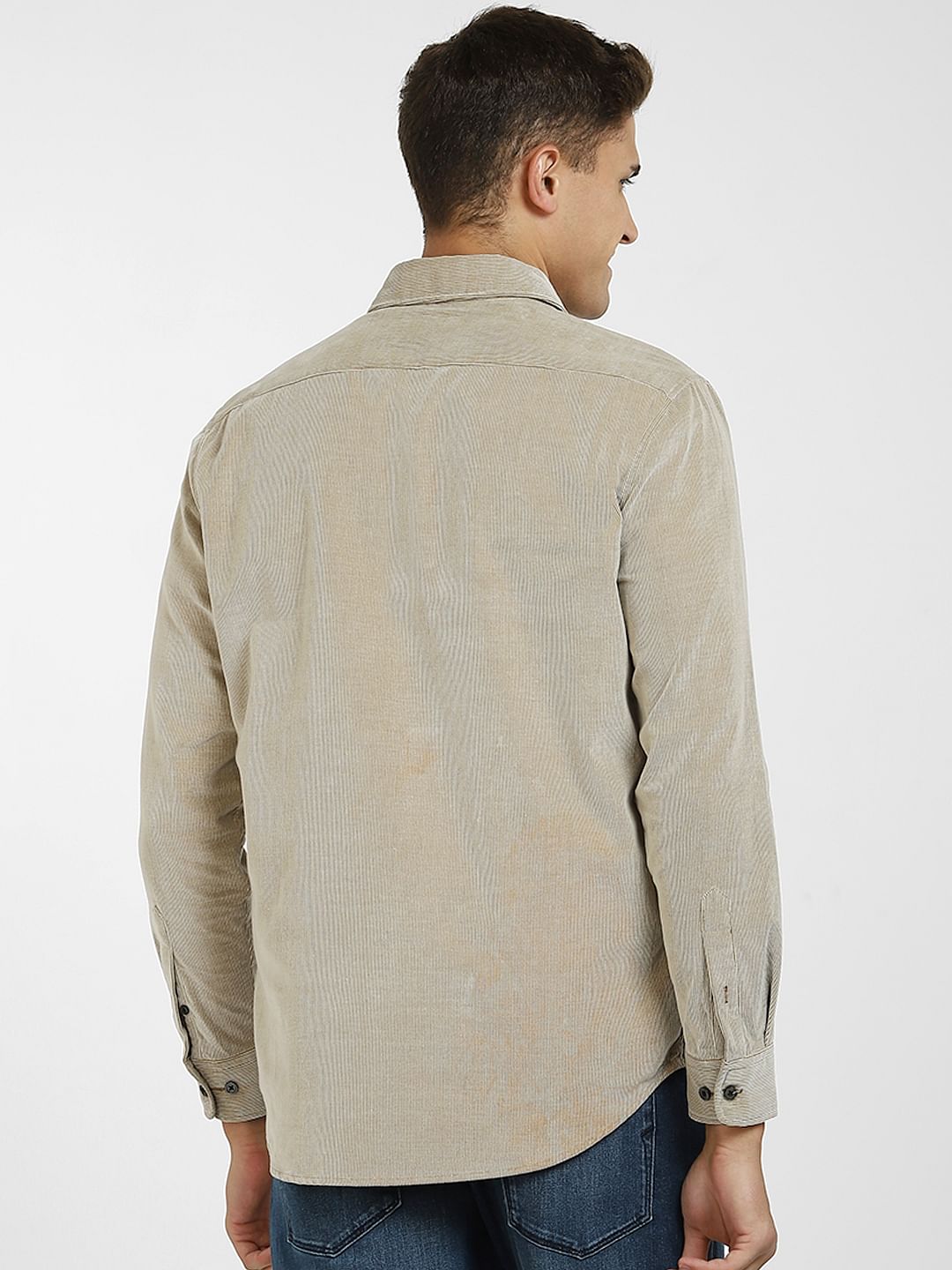 Brown Corduroy Full Sleeves Shirt