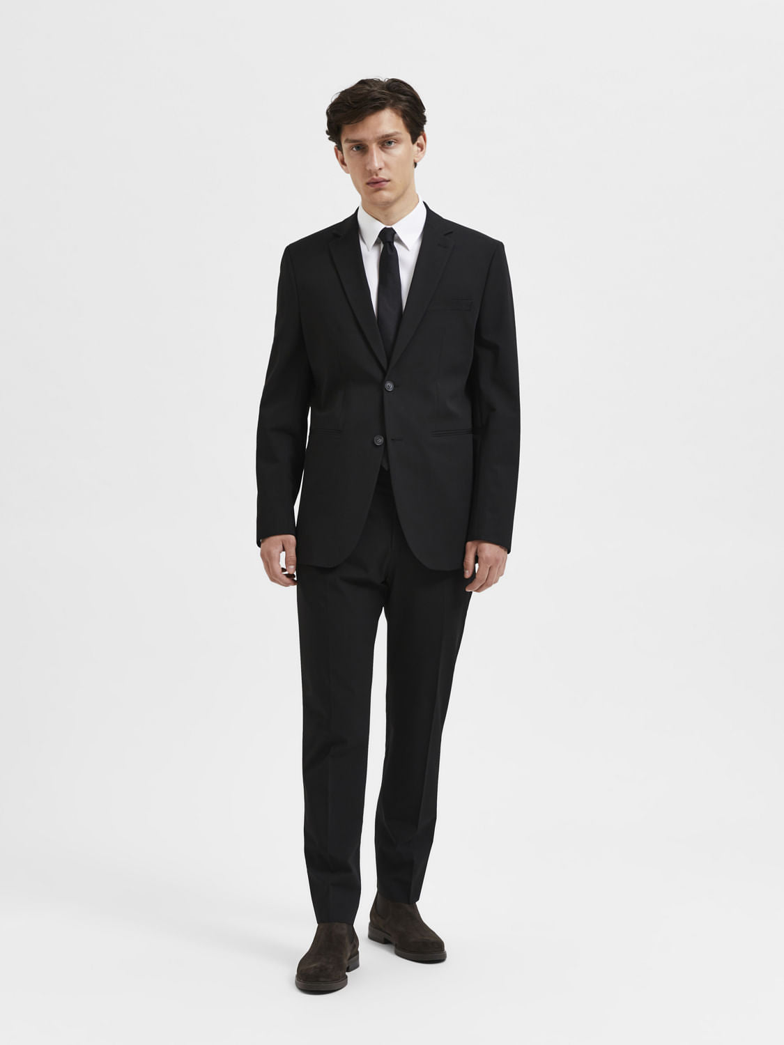 Black Slim Fit Suit-Set Blazer