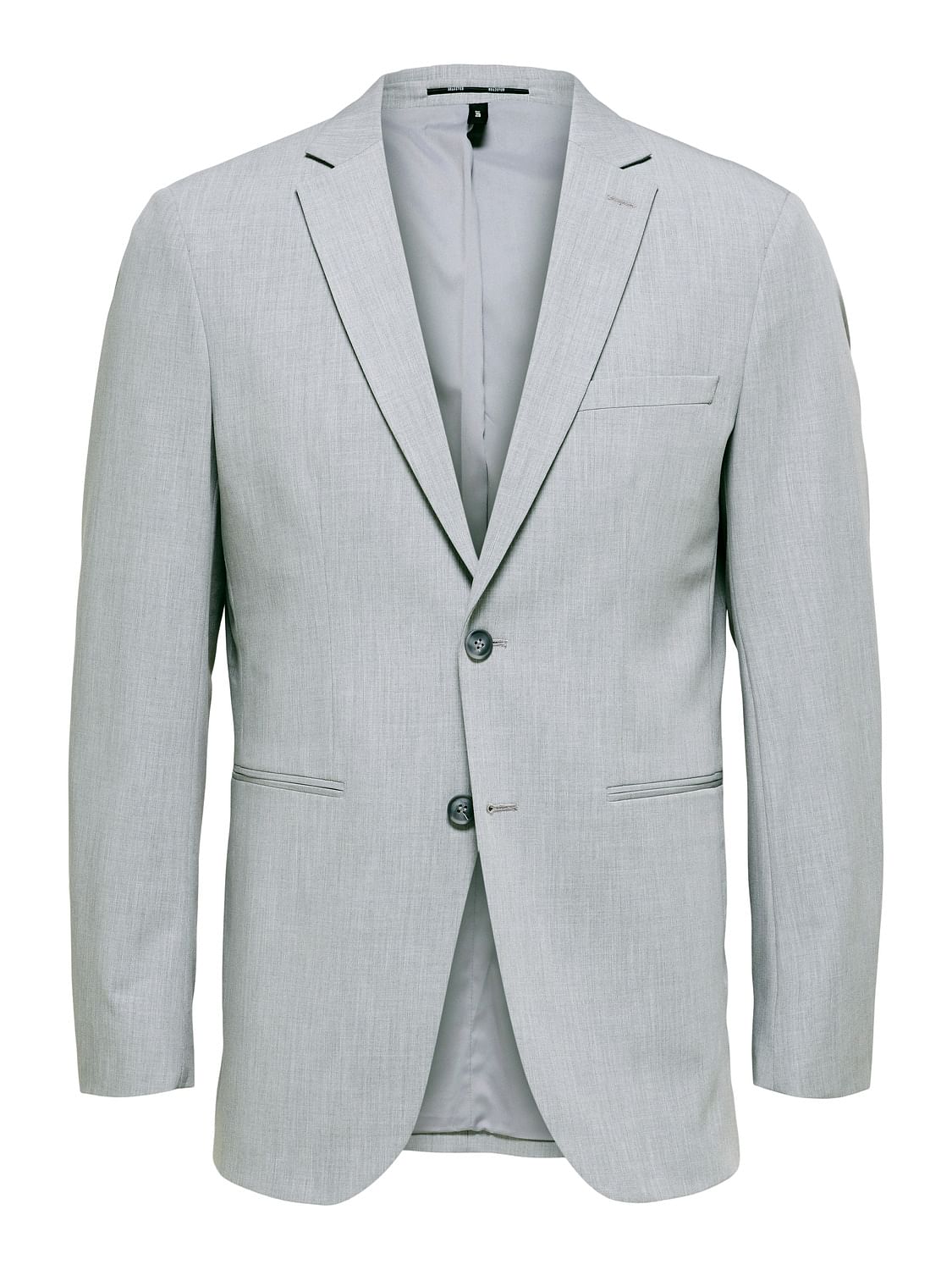 Grey Double Button Suit-Set Blazer