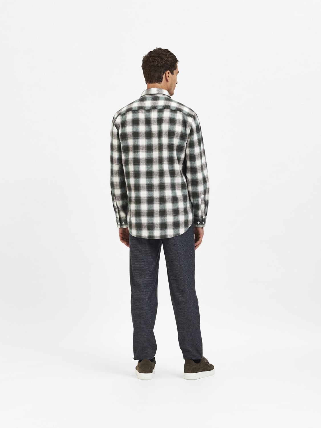 Grey Check Full Sleeves Shirt