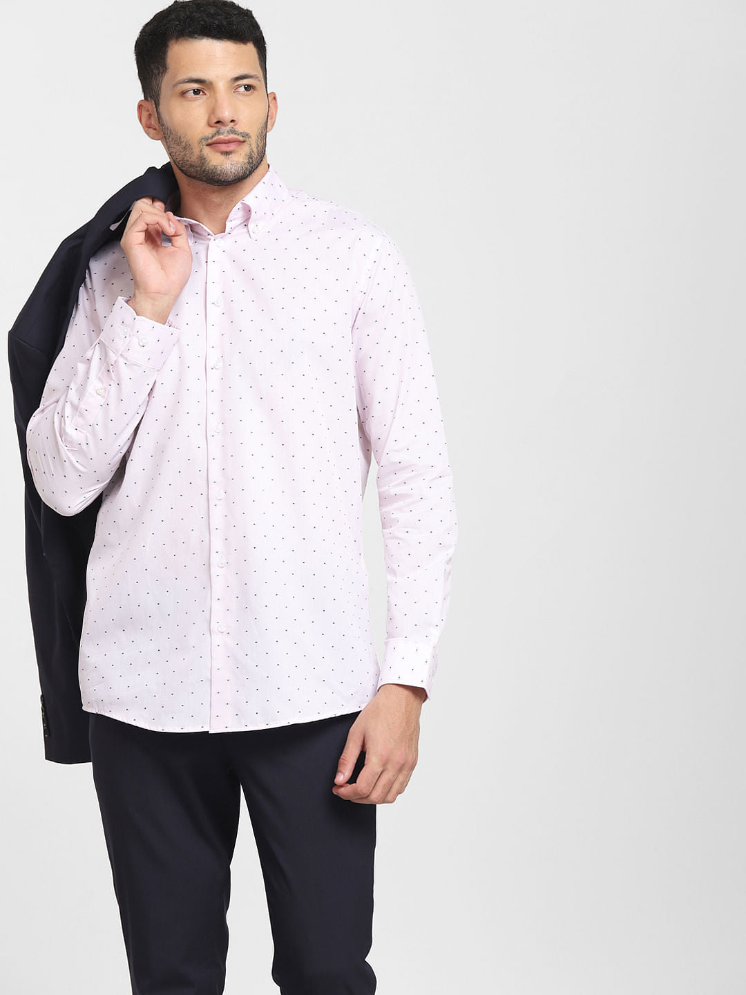 Pink Button-Down Formal Shirt