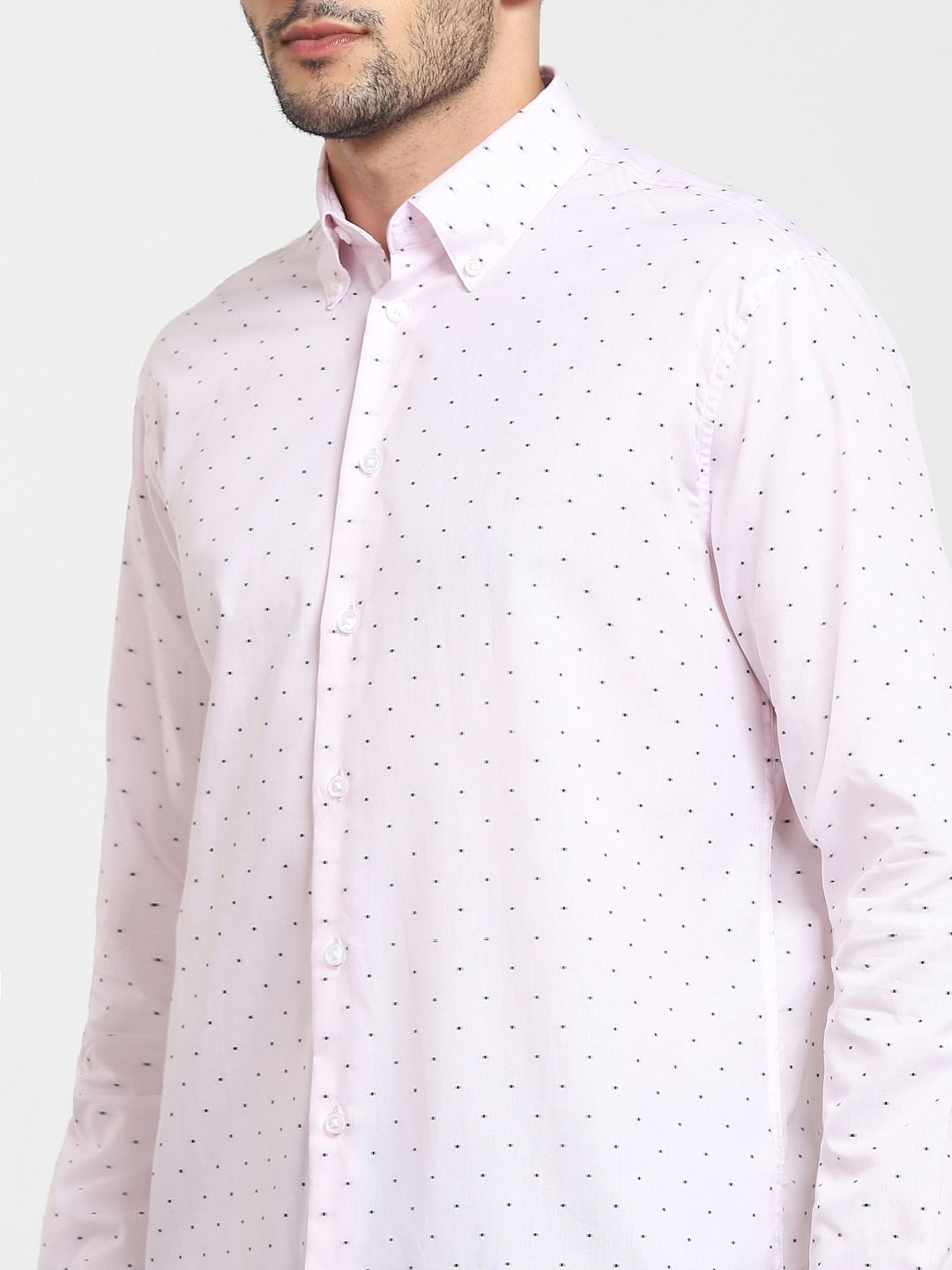 Pink Button-Down Formal Shirt