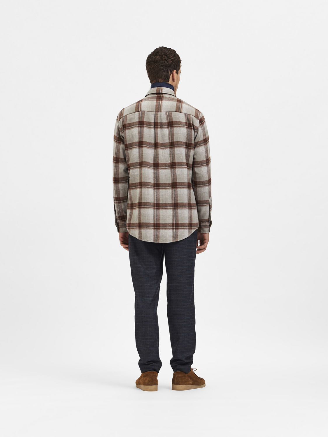 Grey Check Full Sleeves Shirt
