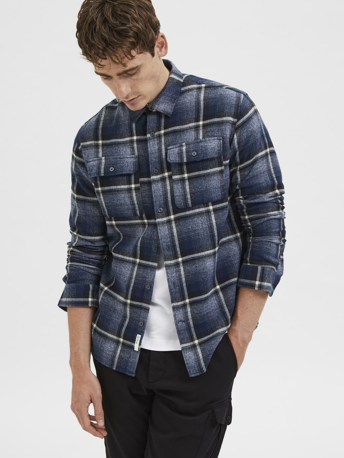 Blue Check Full Sleeves Shirt