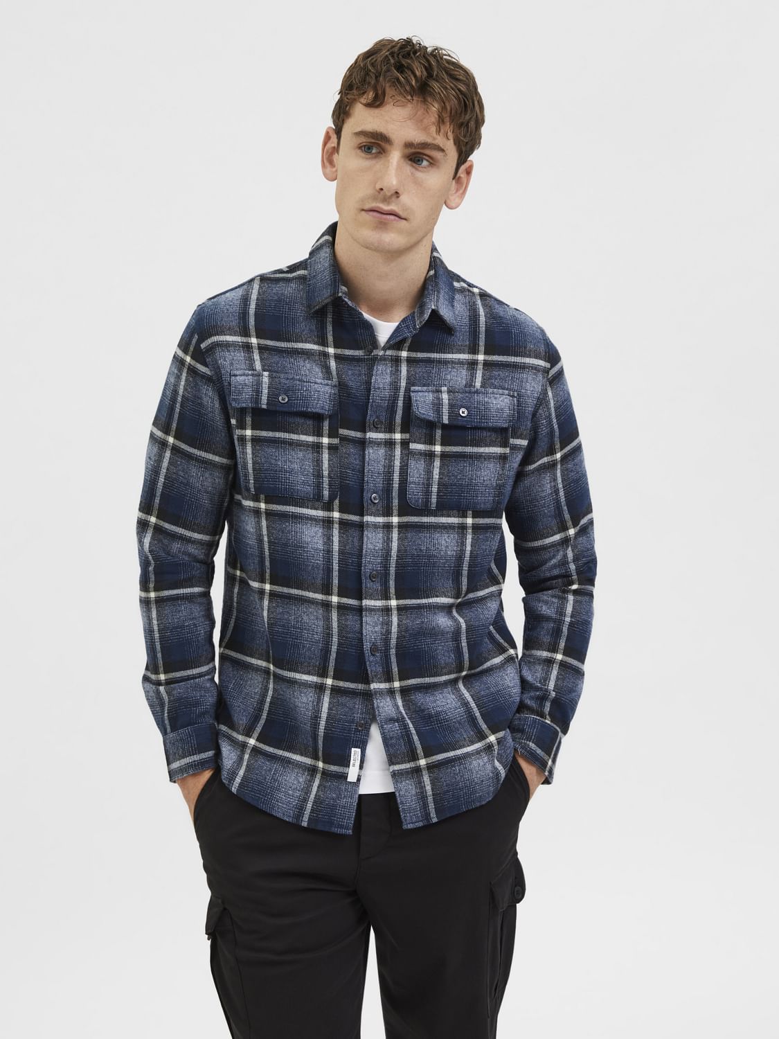 Blue Check Full Sleeves Shirt